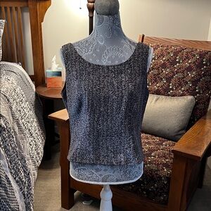 Papell Petites Silk Top